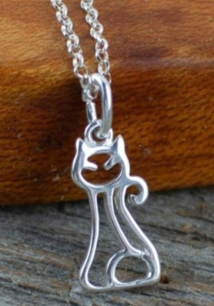 Cat charm Silver Necklace - Lisa Young Design