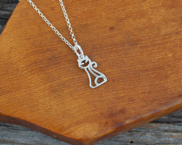 Cat charm Silver Necklace - Lisa Young Design