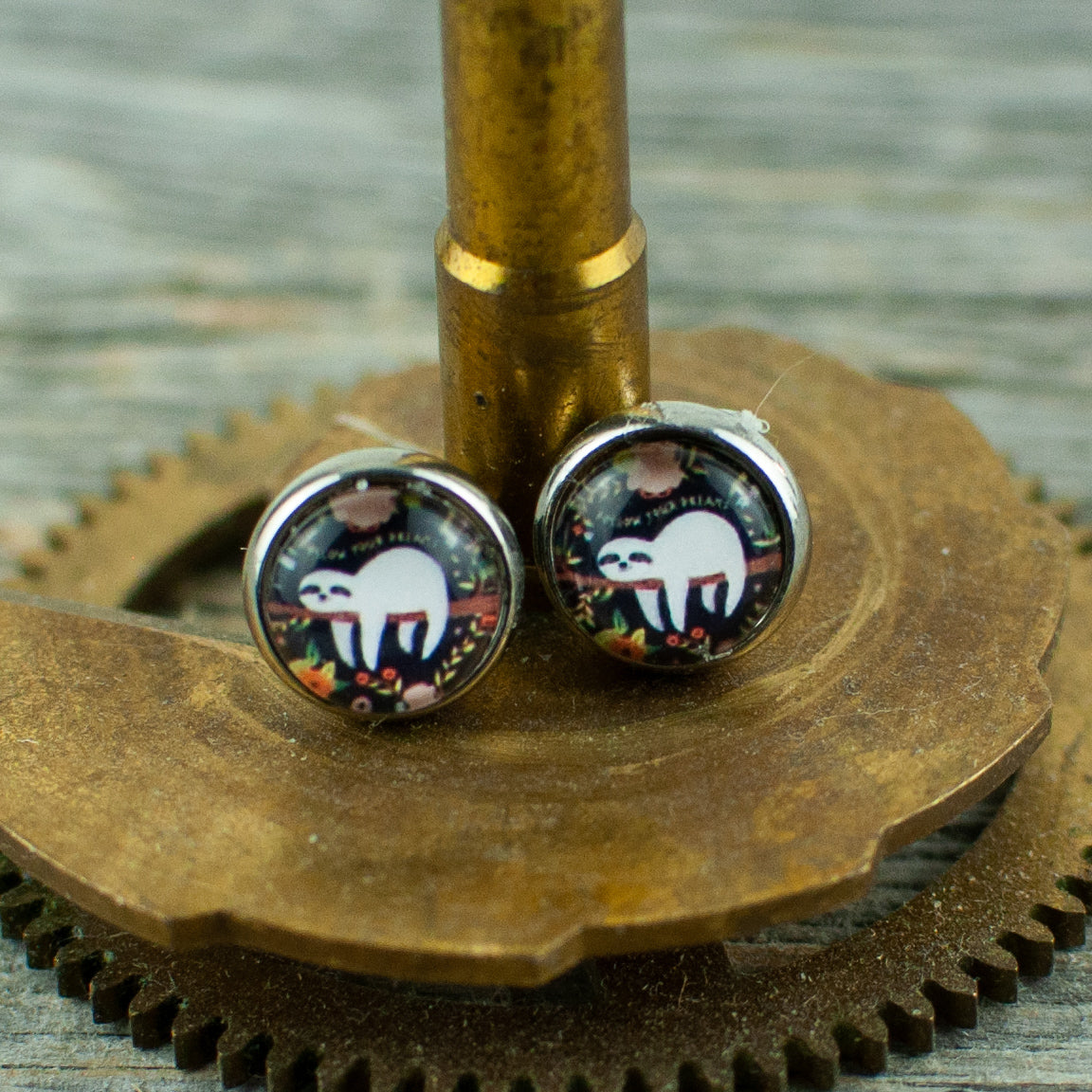 Sloth  stud earrings - Lisa Young Design
