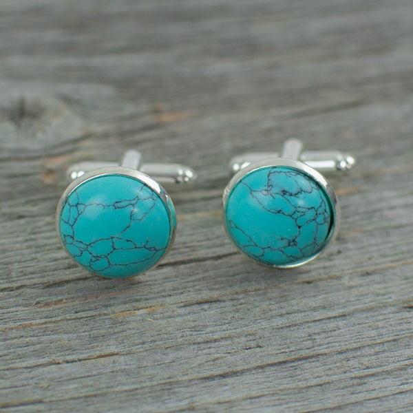 Turquoise Cuff links - Lisa Young Design