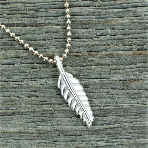 Feather charm Silver Necklace