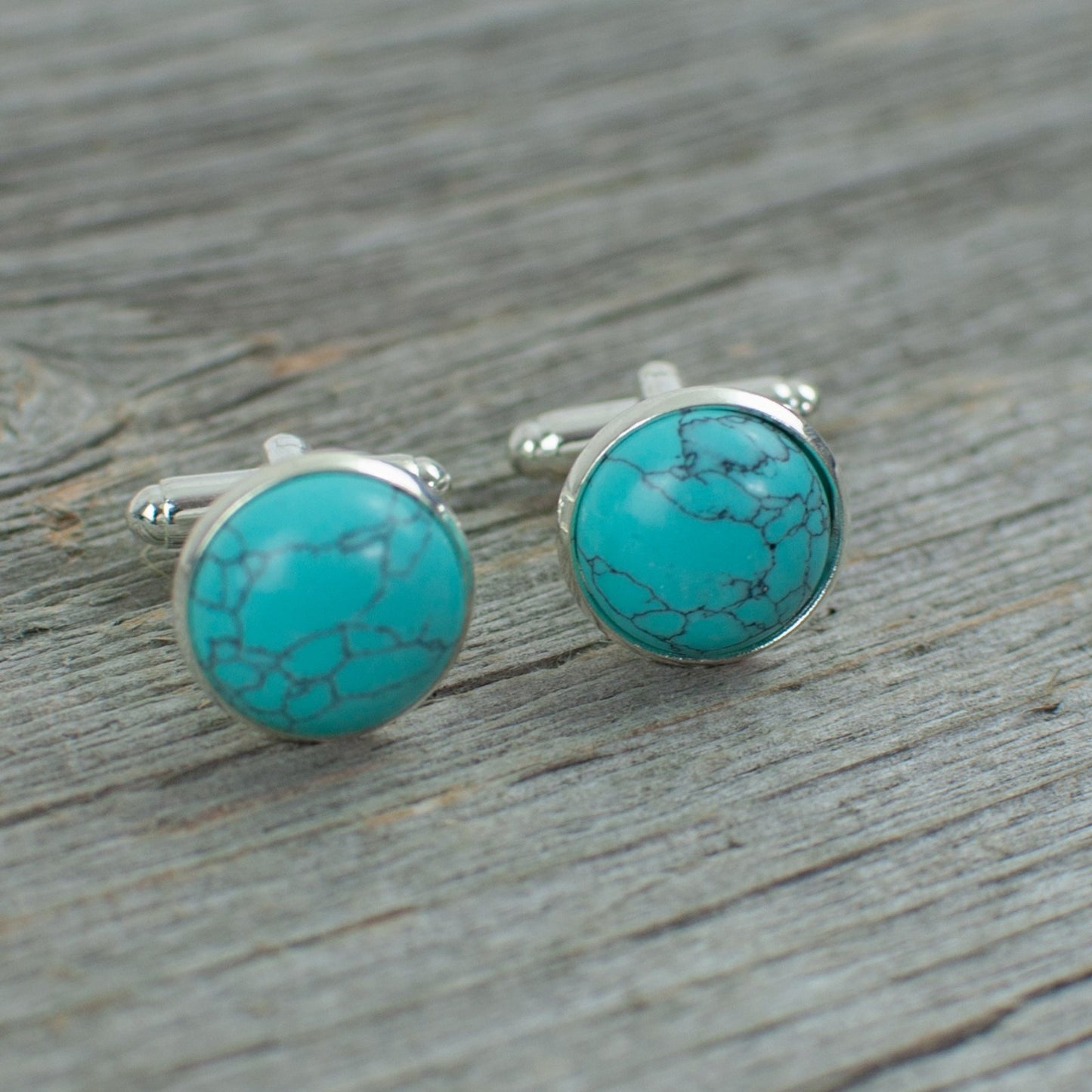 Turquoise Cuff links - Lisa Young Design