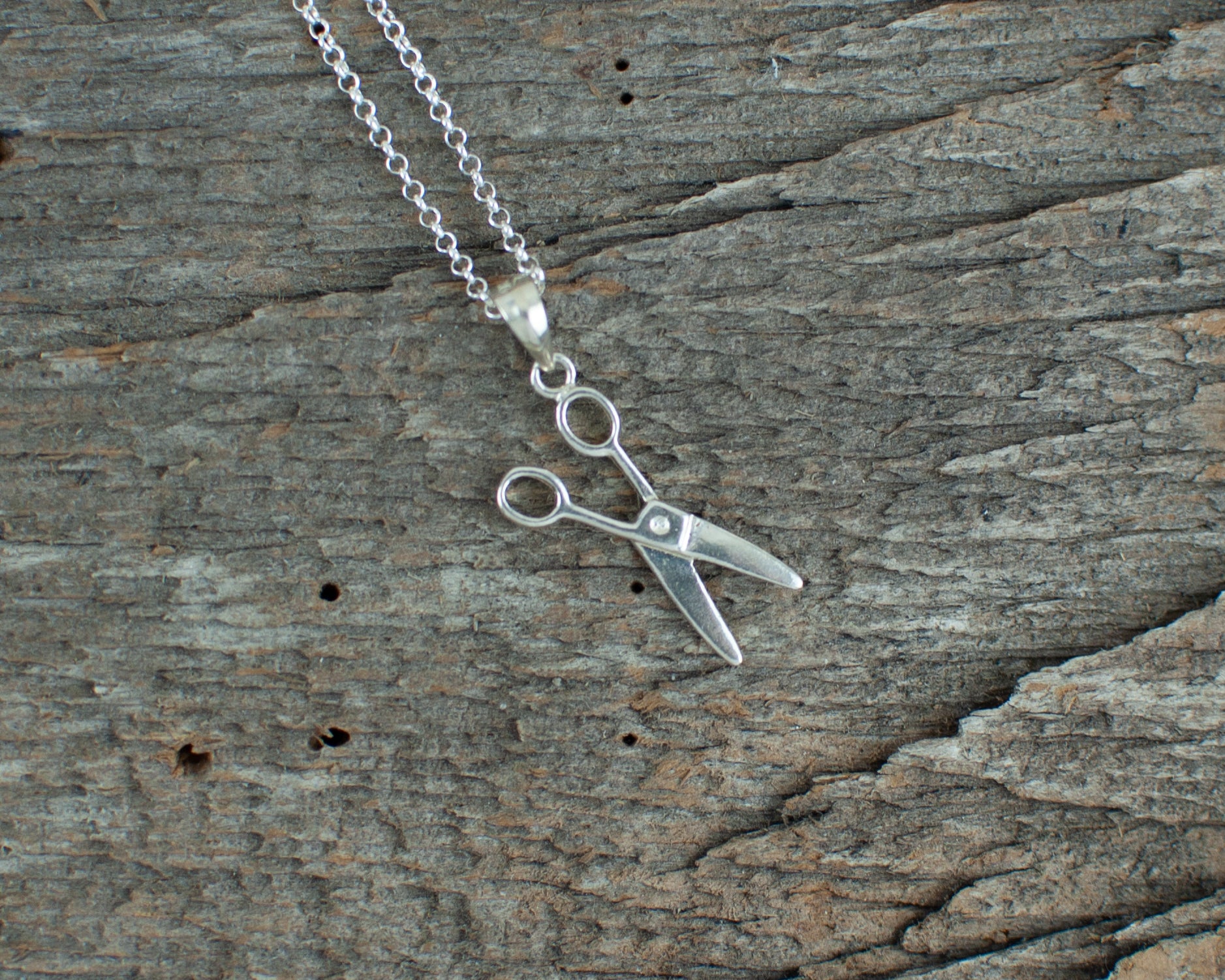 Scissors charm  Silver Necklace - Lisa Young Design