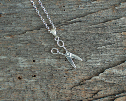 Scissors charm  Silver Necklace - Lisa Young Design