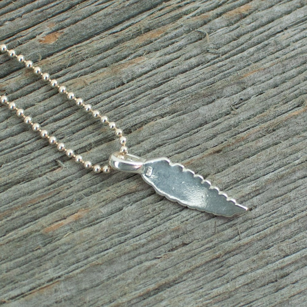 Feather charm Silver Necklace - Lisa Young Design