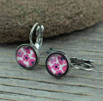 Poppy 8mm stainless steel French hook earrings - Lisa Young Design
