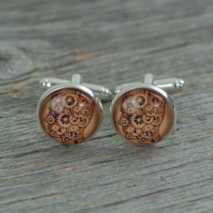 Brain gear Cuff links - Lisa Young Design