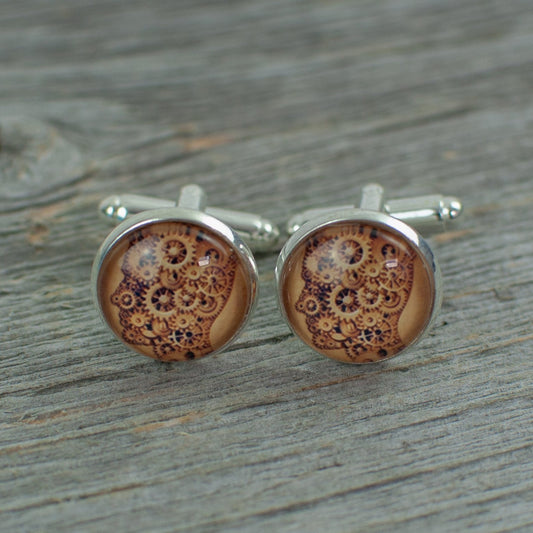 Brain gear Cuff links - Lisa Young Design