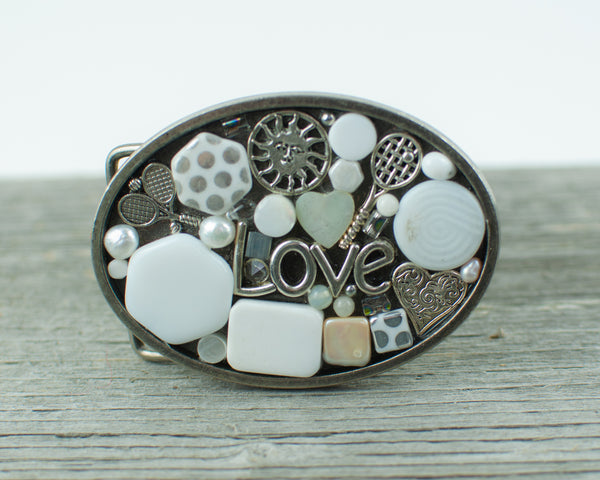 Tennis lovers theme Oval Belt Buckle - Lisa Young Design