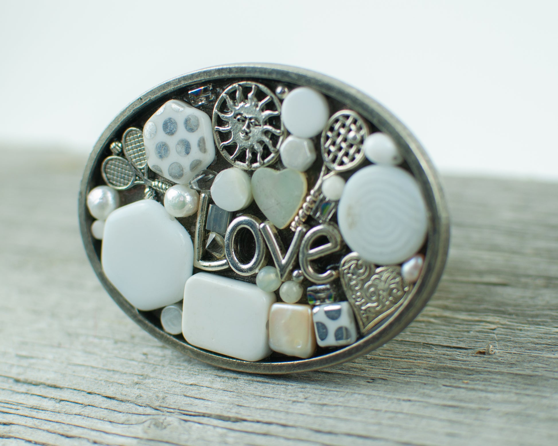 Tennis lovers theme Oval Belt Buckle - Lisa Young Design