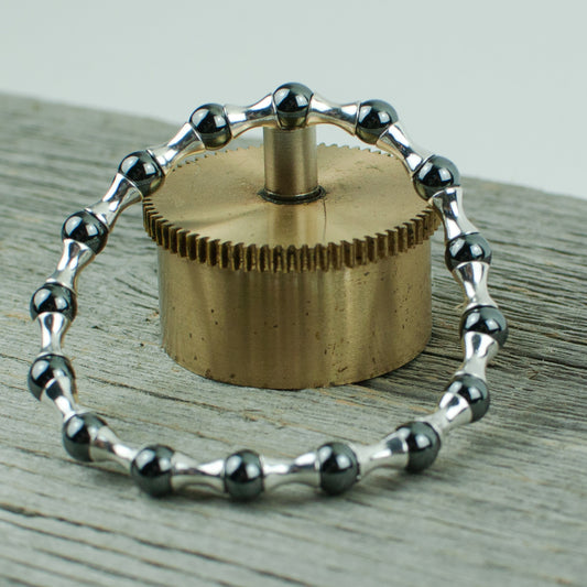 Hematite and Sterling bead Bracelet