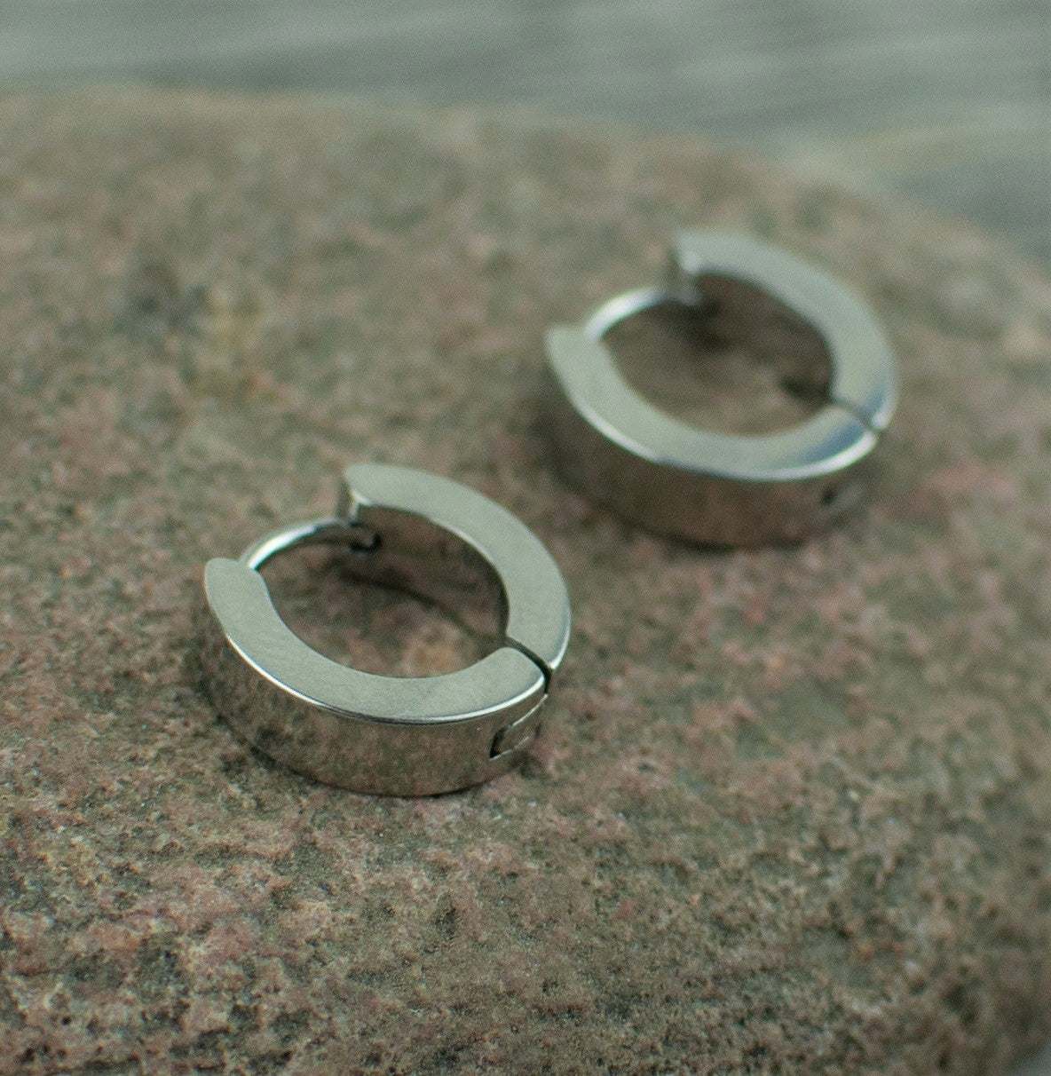 Stainless steel hoop earrings - Lisa Young Design