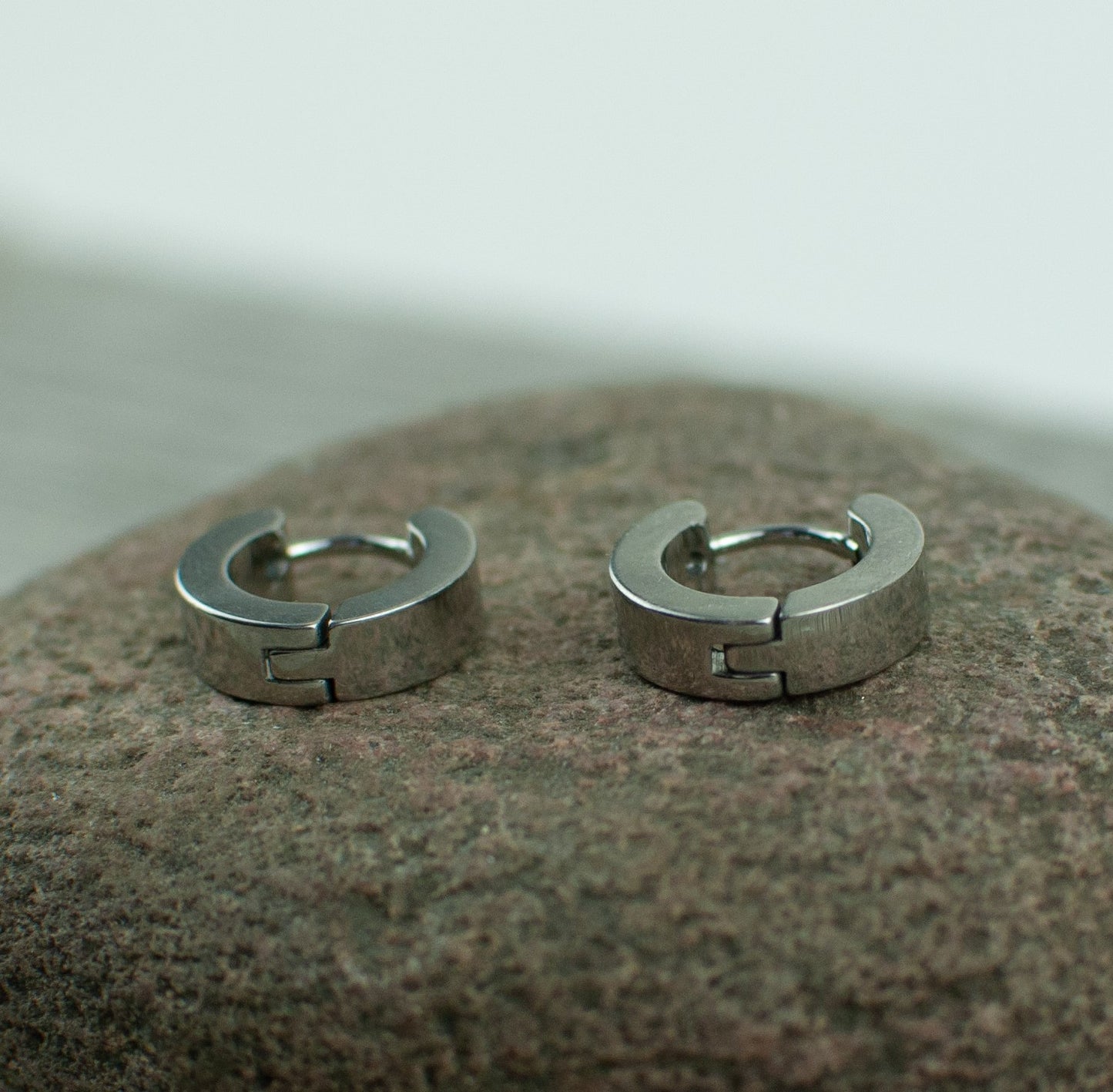 Stainless steel hoop earrings - Lisa Young Design