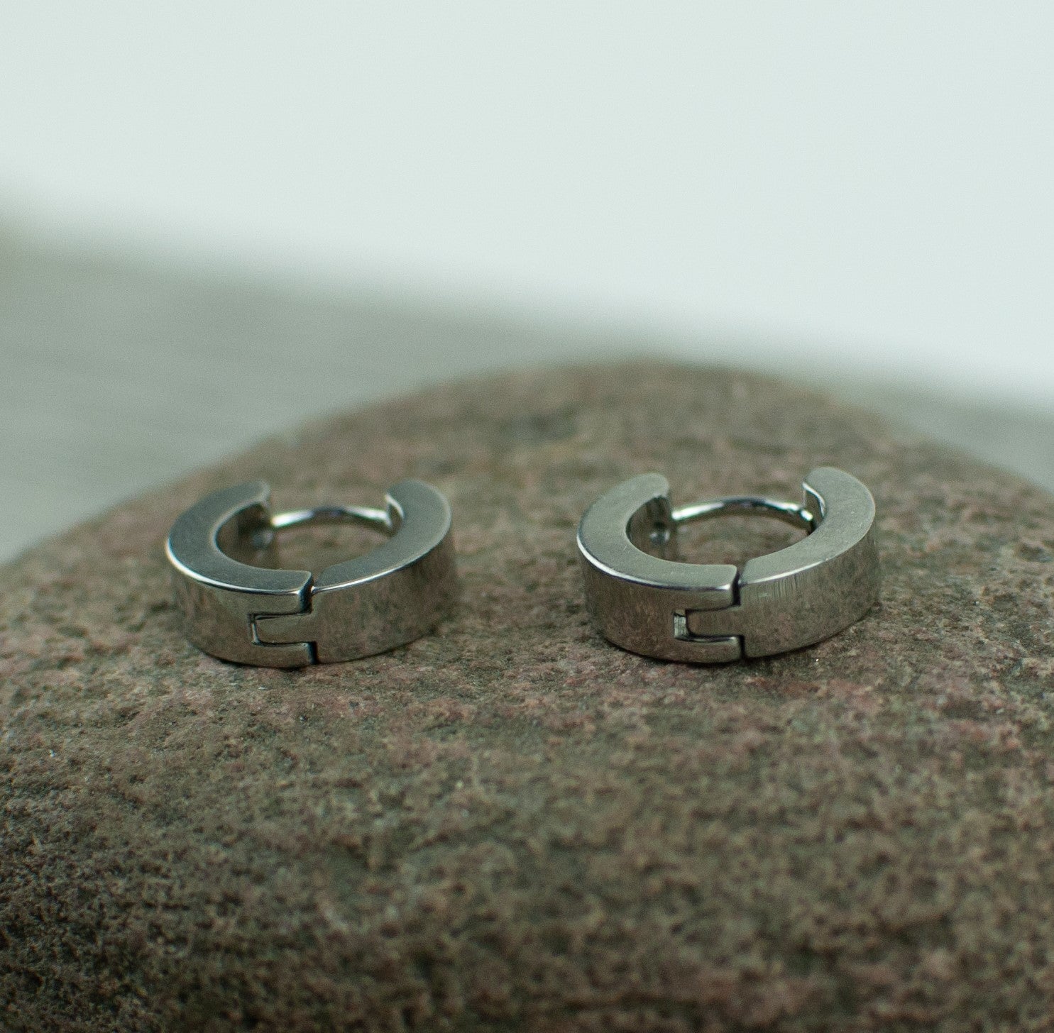 Stainless steel hoop earrings - Lisa Young Design
