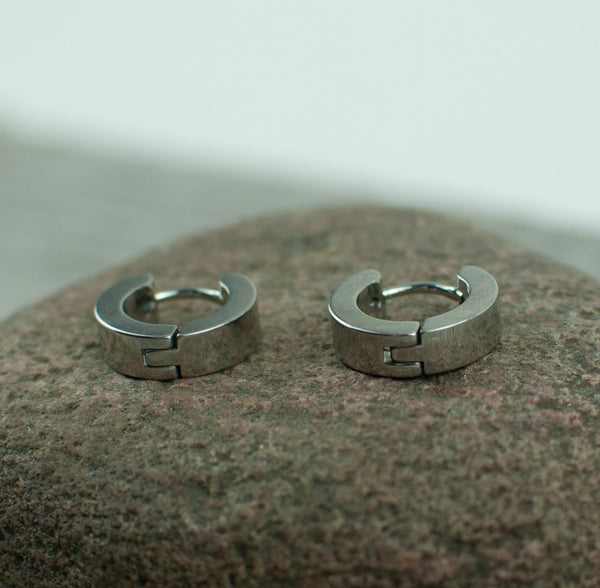 Stainless steel hoop earrings
