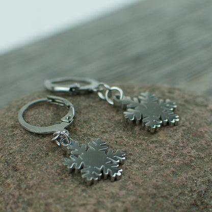 Snowflake Stainless steel earrings - Lisa Young Design
