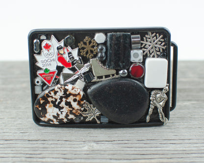 Hockey theme Belt Buckle - Lisa Young Design