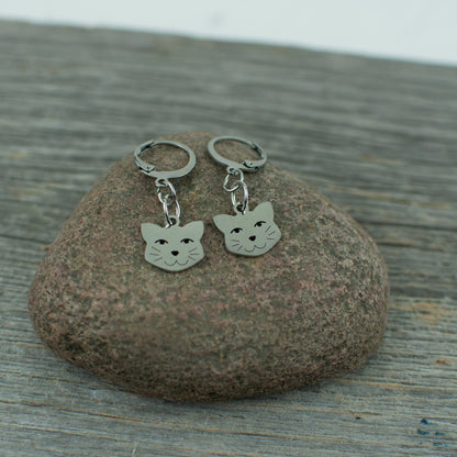 Cat face earrings
