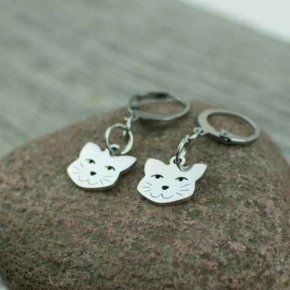 Cat face earrings