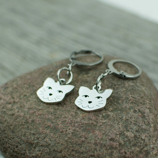 Cat face earrings
