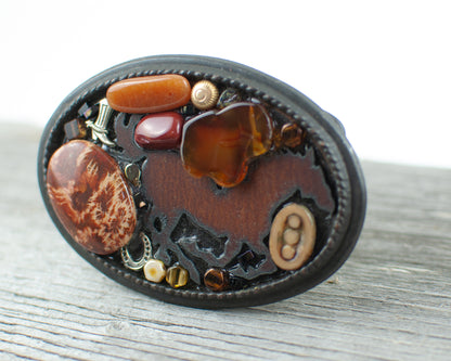 Horse lovers theme Large Oval  Belt Buckle - Lisa Young Design