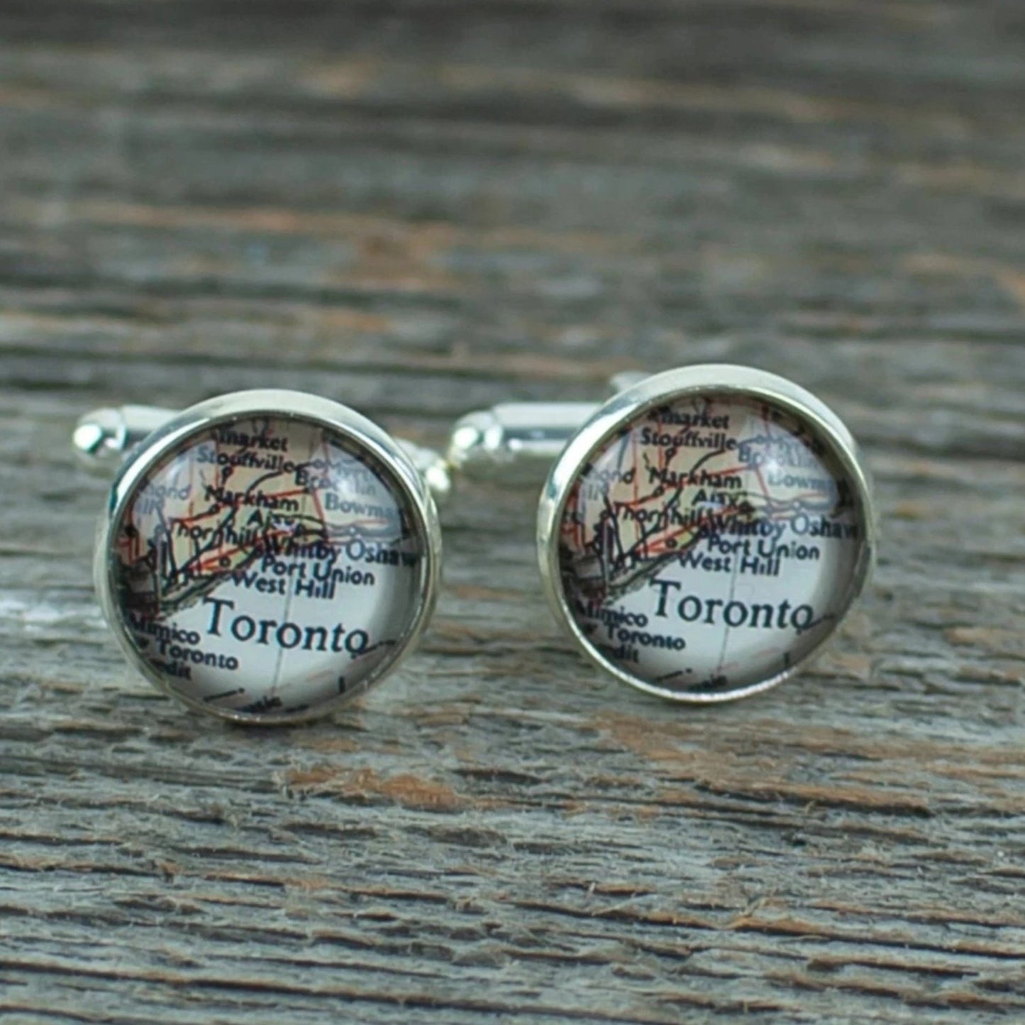 Toronto Map Cufflinks - Lisa Young Design