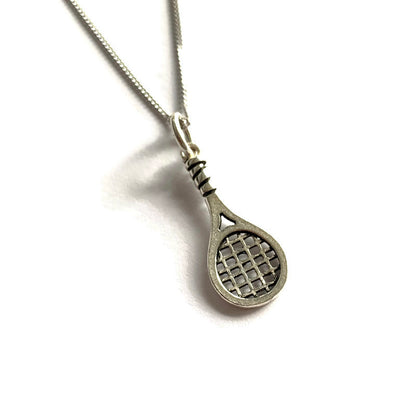 Tennis racquet charm  Silver Necklace - Lisa Young Design